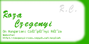 roza czegenyi business card